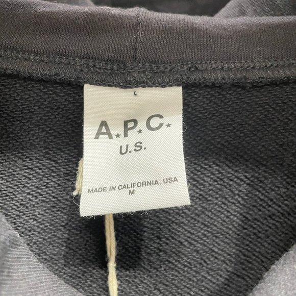 A.P.C.  BENITO DINNER LOGO GRAPHIC HOODIE IN BLK - Picture 11 of 13